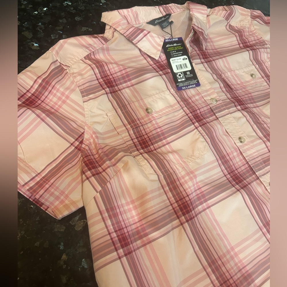 NEW Eddie Bauer Short Sleeve Adventure Shirt (XXLARGE)